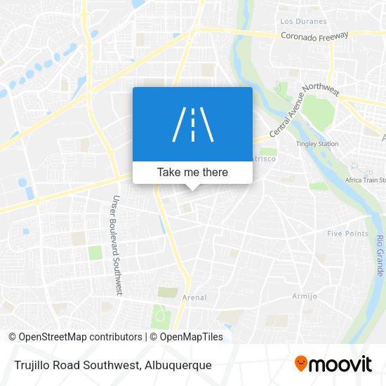 Trujillo Road Southwest map
