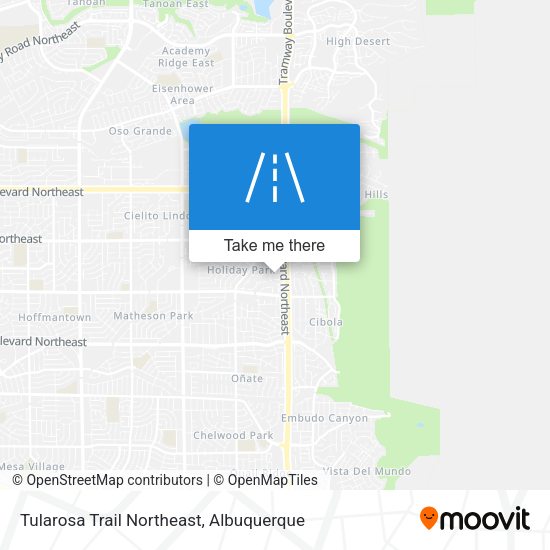 Tularosa Trail Northeast map