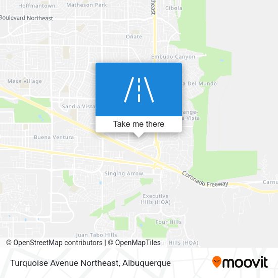 Turquoise Avenue Northeast map