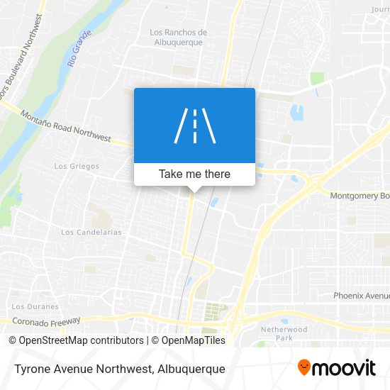 Tyrone Avenue Northwest map