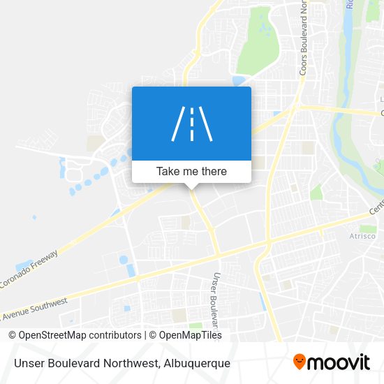 Unser Boulevard Northwest map