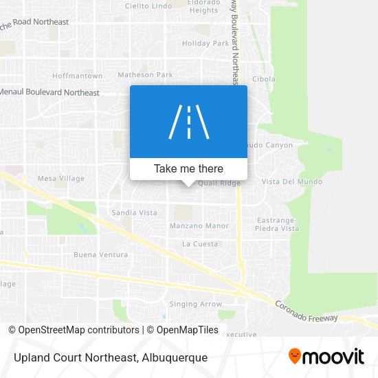 Upland Court Northeast map