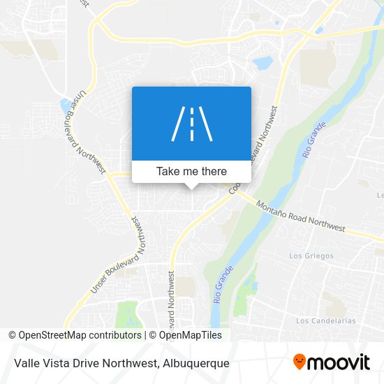 Valle Vista Drive Northwest map