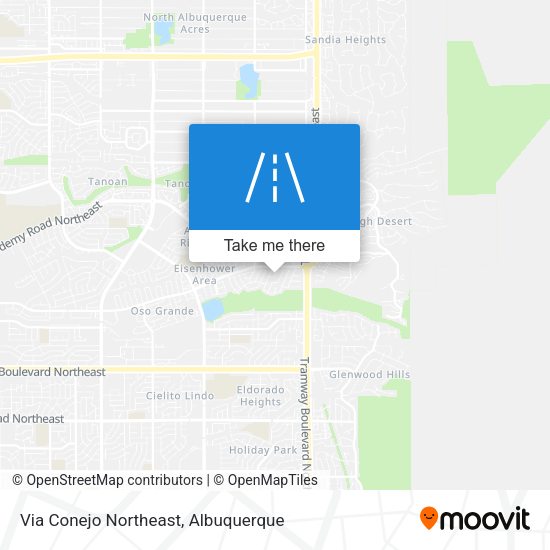 Via Conejo Northeast map