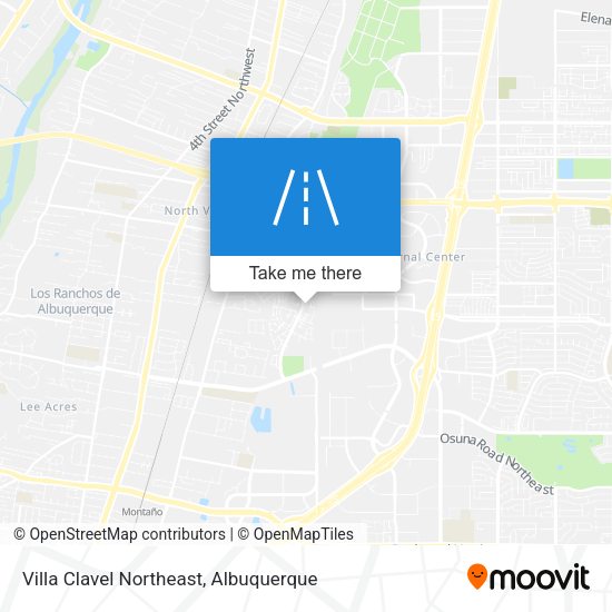 Villa Clavel Northeast map