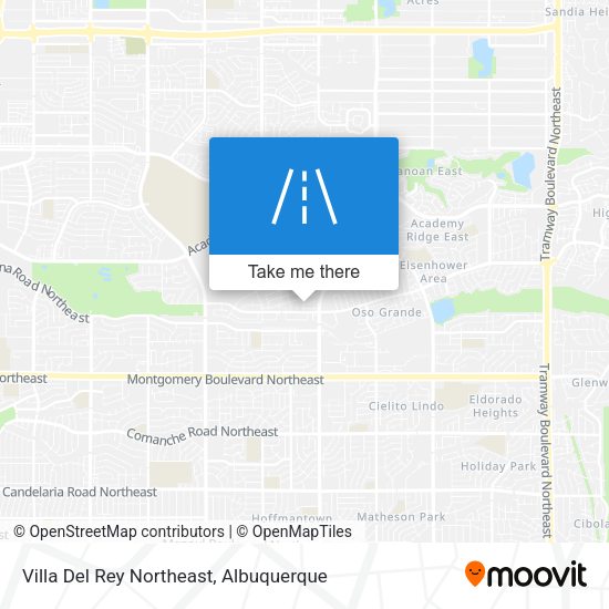 Villa Del Rey Northeast map