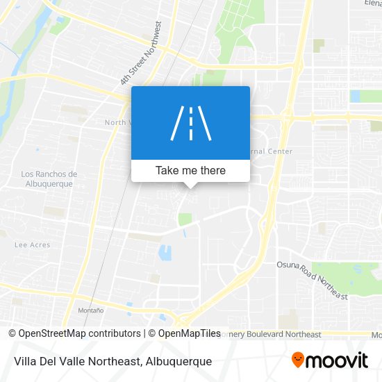 Villa Del Valle Northeast map