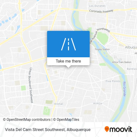 Vista Del Cam Street Southwest map