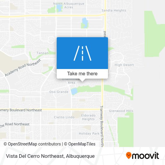 Mapa de Vista Del Cerro Northeast