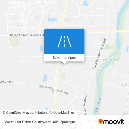 West Lea Drive Southwest map