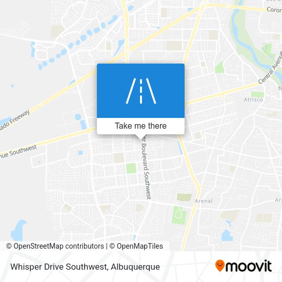 Whisper Drive Southwest map