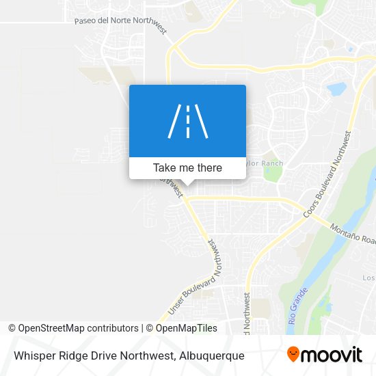 Whisper Ridge Drive Northwest map