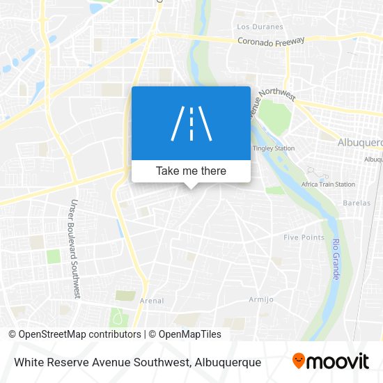 White Reserve Avenue Southwest map