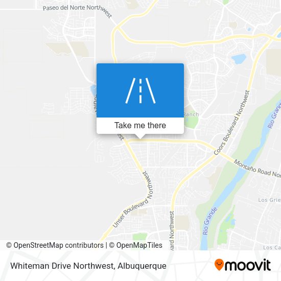 Whiteman Drive Northwest map