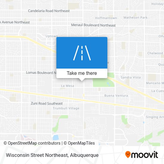 Mapa de Wisconsin Street Northeast