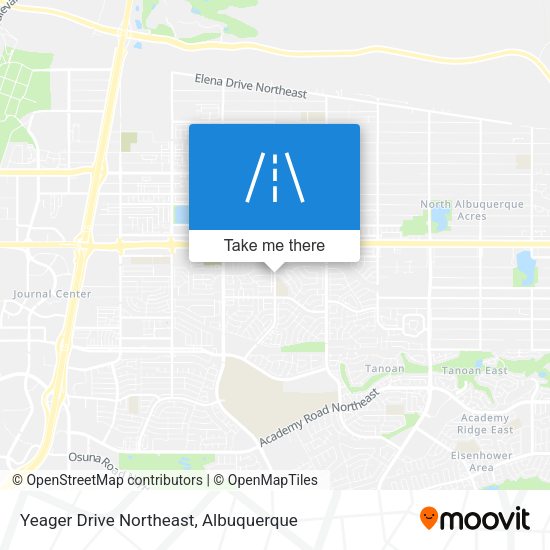 Yeager Drive Northeast map