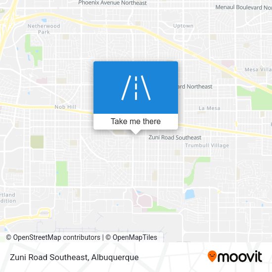 Zuni Road Southeast map