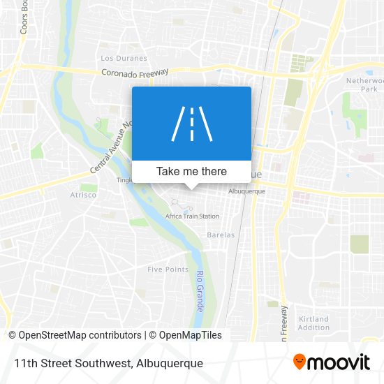11th Street Southwest map