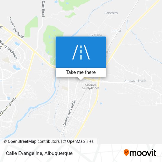 Mapa de Calle Evangeline