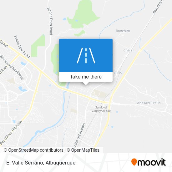 El Valle Serrano map