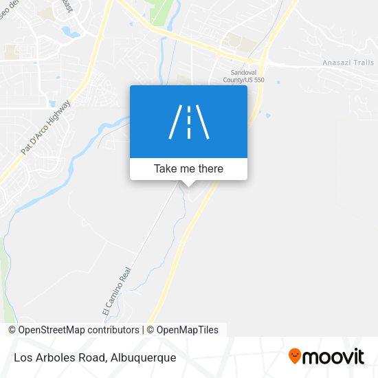 Los Arboles Road map
