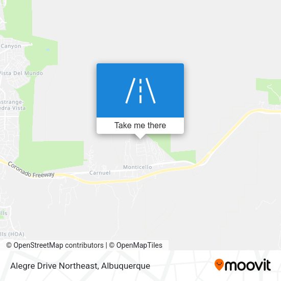 Alegre Drive Northeast map