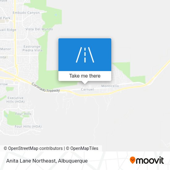 Anita Lane Northeast map