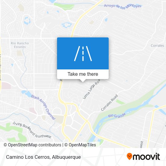 Camino Los Cerros map