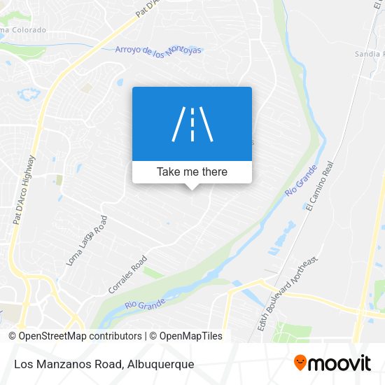 Los Manzanos Road map