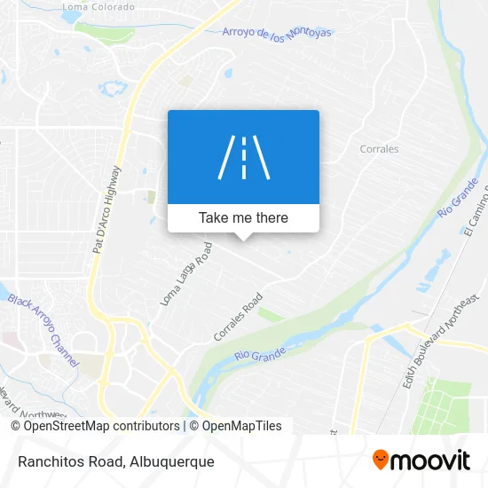 Ranchitos Road map