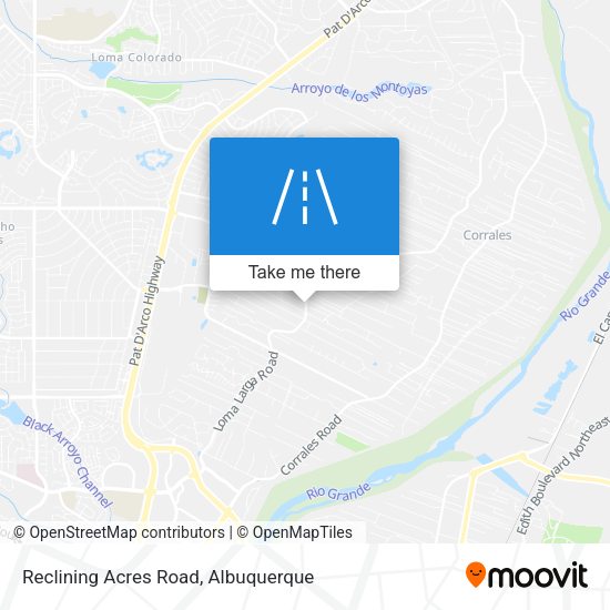 Reclining Acres Road map