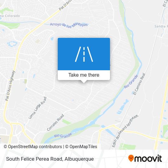 South Felice Perea Road map