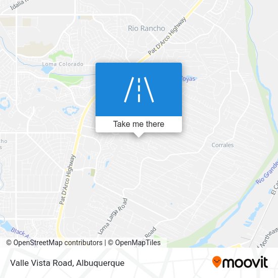 Valle Vista Road map