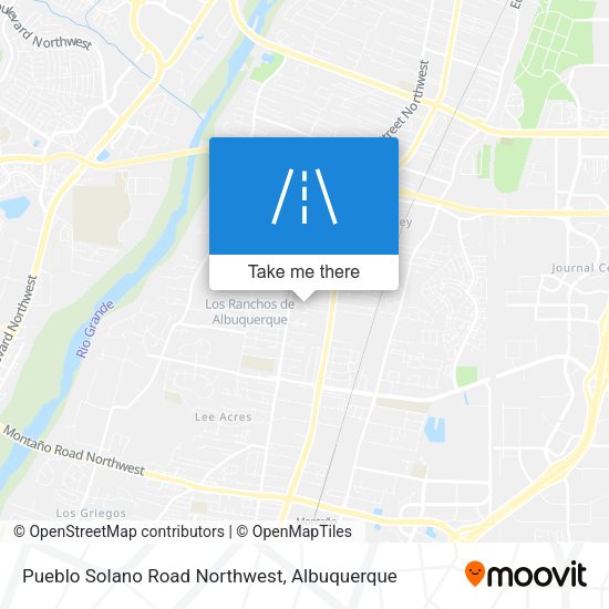 Pueblo Solano Road Northwest map