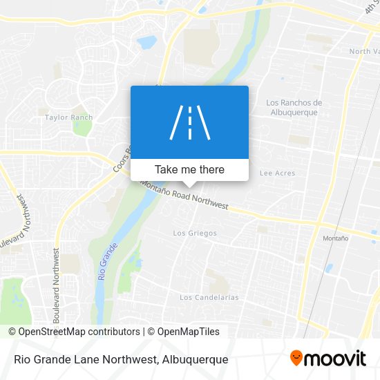 Rio Grande Lane Northwest map