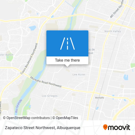 Mapa de Zapateco Street Northwest