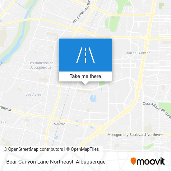 Mapa de Bear Canyon Lane Northeast