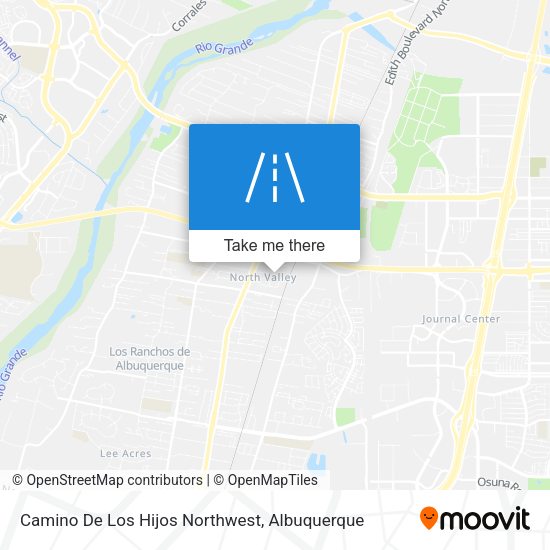 Camino De Los Hijos Northwest map