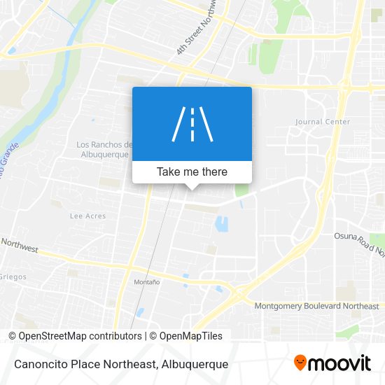 Mapa de Canoncito Place Northeast
