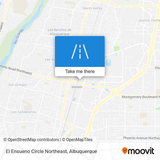 El Ensueno Circle Northeast map