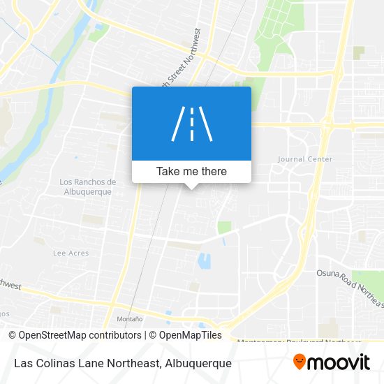 Las Colinas Lane Northeast map