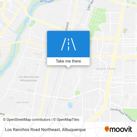 Los Ranchos Road Northeast map