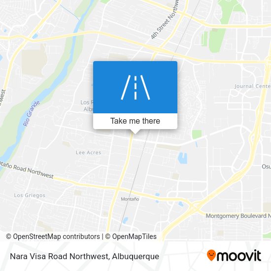 Nara Visa Road Northwest map