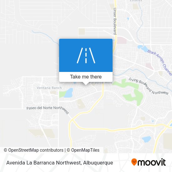 Avenida La Barranca Northwest map