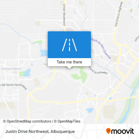 Justin Drive Northwest map
