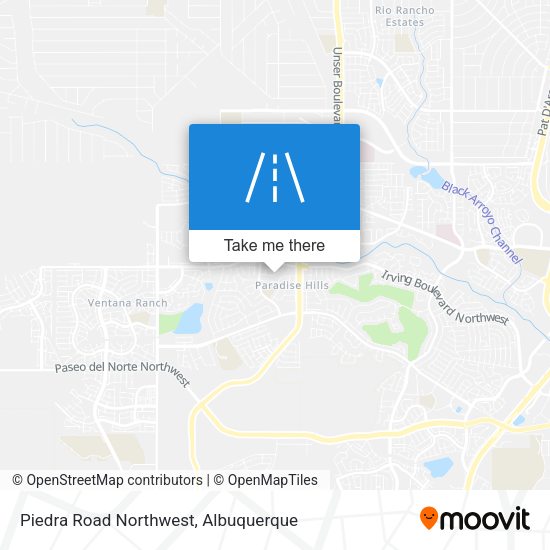 Piedra Road Northwest map