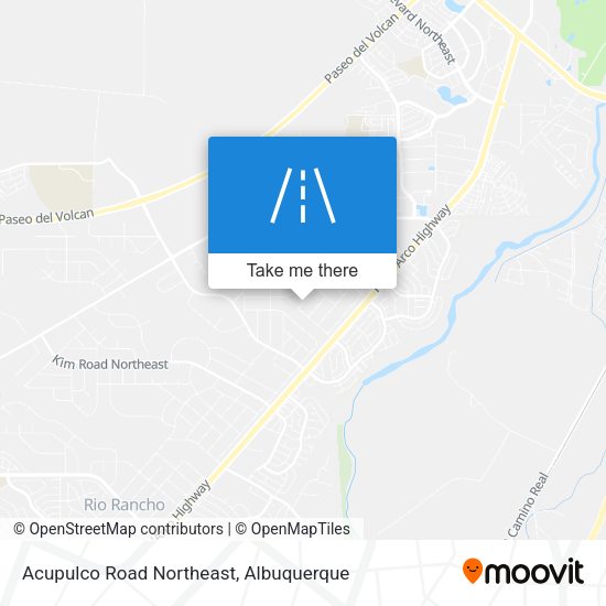 Mapa de Acupulco Road Northeast