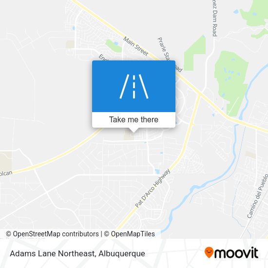 Adams Lane Northeast map