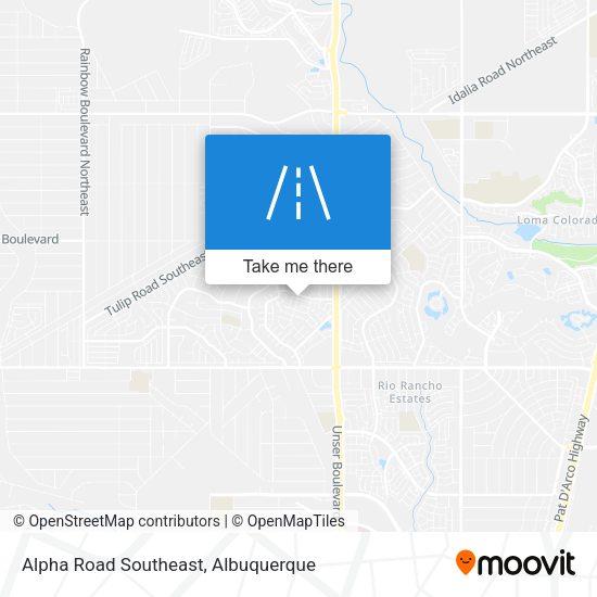 Alpha Road Southeast map