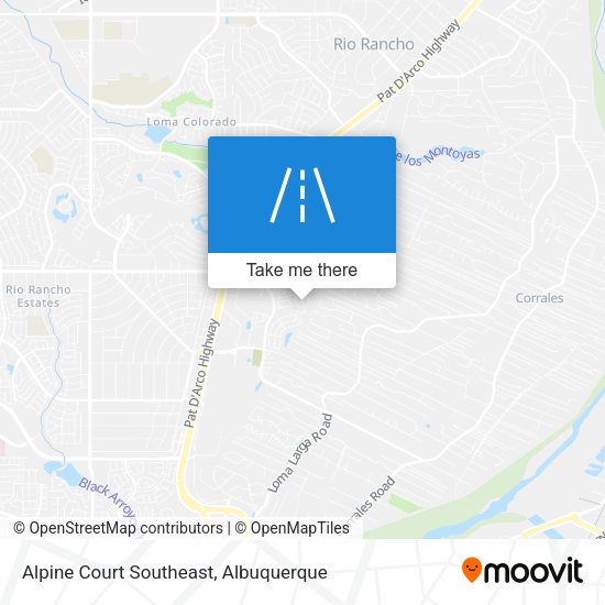 Mapa de Alpine Court Southeast